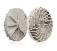 BEAUTAIL - Spazzola esfoliante per il corpo in silicone, per pelli sensibili, design innovativo con setole in silicone per una buona schiuma, manico ergonomico antiscivolo, confezione da 1 (Starlight)