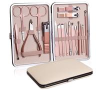 Beauté Secrets Manicure Kit, strumenti per pedicure per donna e uomo, 18 pezz...