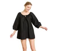 BEAUTELICATE Camicetta Donna Cotone Camicia Medievale 3/4 Manica Cottagecore Blusa U Collare Rinascimentale Steampunk Vittoriana Retro Elegante Maglie Pigiama Estiva,Avorio,M