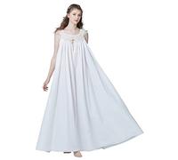 BEAUTELICATE Camicia da Notte Donna Estate 100% Cotone Lunga Vittoriano Camicia da Notte Maniche Corta Vintage Principessa Pigiama (Scollo Intrecciato - Avorio,M)