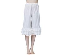 BEAUTELICATE Cotone Sottovesti a Pantalone Vittoriano Donne Mutande Sottoveste Bloomers Pants (Avorio, Taglia Unica)