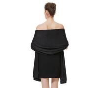 BEAUTELICATE Damen Stola Schal Damen Festlich Elegante Seide Satin Tücher Schultertuch mit Einzigartig Textur für Brautkleider Abendkleider Sommer Hochzeit (Nero,Taglia Unica)