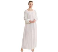 BEAUTELICATE Donna Camicia da Notte Mussola di Cotone Maniche a Campana Lunghe Sexy negligé Vittoriano Vestaglia Lungo con Pizzo Morbido Leggero Vintage Pigiama,M