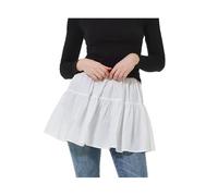 BEAUTELICATE Estensori per Camicia Donna 100% Cotone Gonna per Maglione Giacca Cappotto Minigonna Sottoveste Sottogonna con Fascia Elastica (Bianca,XL)