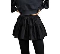 BEAUTELICATE Estensori per Camicia Donna 100% Cotone Gonna per Maglione Giacca Cappotto Minigonna Sottoveste Sottogonna con Fascia Elastica (Nero,XXL)