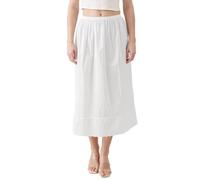BEAUTELICATE Sottogonna Donna Cotone Lunga Corto Sottoveste a Gonna Antistatico Mezza Sottogonna con Pizzo Sangallo Vita Elastica (Avorio - 80cm,XL)
