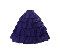 BEAUTELICATE Sottogonna Sposa Lungo A-Line Crinolina Sottogonna Donna 4 Cerchio con 5 Strati Balze per Matrimonio Carnevale Abito da Sera Anni 50 Hallowen Rockabilly (Viola, L-XL)