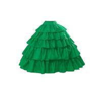 BEAUTELICATE Sottogonna Sposa Lungo A-Line Crinolina Sottogonna Donna 4 Cerchio con 5 Strati Balze per Matrimonio Carnevale Abito da Sera Anni 50 Hallowen Rockabilly (Verde, L-XL)