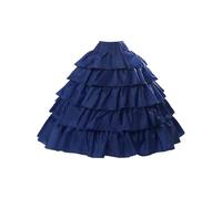 BEAUTELICATE Sottogonna Sposa Lungo A-Line Crinolina Sottogonna Donna 4 Cerchio con 5 Strati Balze per Matrimonio Carnevale Abito da Sera Anni 50 Hallowen Rockabilly (Blu Reale, L-XL)