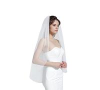 BEAUTELICATE Velo da Sposa Tulle Lungo Nozze Monostrato Addio al Nubilato Accessori Sposa Morbido Velo Avorio Bianco