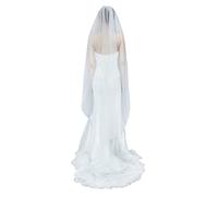 BEAUTELICATE Velo da Sposa Tulle Lungo Nozze Monostrato Addio al Nubilato Accessori Sposa Morbido Velo Avorio Bianco