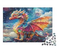 Beautiful 3d Quilted Drago - Colorato Paper Art|| Puzzle Divertenti Per Tutta La Famiglia 1000pcs (75x50cm) Adulti