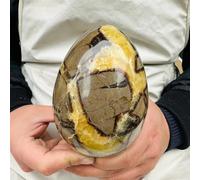 Beautiful Angel Aura Quartz Cluster Crystal Dec Septarian Dragon Calcite Crystal Egg Sphere Ornaments (Size : 80-100g)