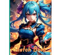Beautiful Blue Color Manga Girl Sketch Book: Beautiful Blue Color Manga Girl Sketch Book Cover, 100 Pages, 8.5 x 11 Page Size, 100 Blank Pages
