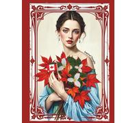 Beautiful Canadian Woman with Trillium Flower, Maple Leaf & Flag, Dot Grid Journal