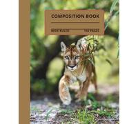 Beautiful Cougar Composition Notebook: Beautiful Cougar composition book, 7.5x9.25, 150 wide-ruled pages