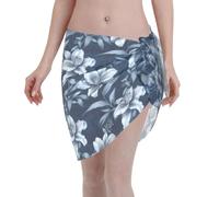 Beautiful Denim Print Sarong Multiuso Bikini Coprire Elegante Sarong Coprire per Party Beachwear Costume da Bagno 140X48cm