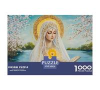 Beautiful Divine Mother Mary Puzzle in Legno Impermeabile DIY Puzzle Da 1000 Pezzi Regali Per Adulti Sfidanti E Rompicapo Puzzle Per Adulti Giochi Di Puzzle Impegnativi