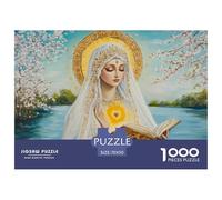 Beautiful Divine Mother Mary Puzzle in Legno Impermeabile Puzzle Da 1000 Pezzi Per Adulti Colorati Puzzle Per Adulti Puzzle Per Decorazioni Domestiche