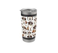 Beautiful Dogs Pattern San Bernardo Cane Bicchiere termico in acciaio inox doppia parete