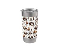 Beautiful Dogs Pattern San Bernardo Cane Bicchiere termico in acciaio inox doppia parete