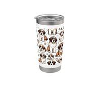 Beautiful Dogs Pattern San Bernardo Cane Bicchiere termico in acciaio inox doppia parete