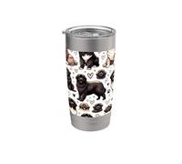 Beautiful Dogs Pattern Terranova Dog Bicchiere termico in acciaio inox doppia parete
