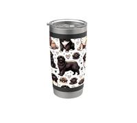 Beautiful Dogs Pattern Terranova Dog Bicchiere termico in acciaio inox doppia parete