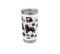 Beautiful Dogs Pattern Terranova Dog Bicchiere termico in acciaio inox doppia parete