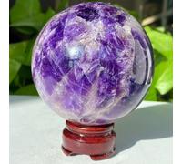 Beautiful Dream Amethyst Ball Crystal Crafts Souvenirs Room Sphere Ball Decor Stone GlobePolished Ornaments (Size : 80-100g)