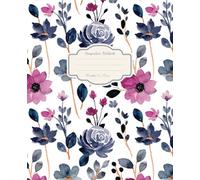 Beautiful Floral Aesthetic Design Composition Notebook | Bontical Illustration | Journal | College Ruled | 100 pages | 7.5 x 9.25 in |
