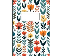 Beautiful Floral Notebook - Blank Label for Your Text, 120 lined pages: Perfect Gift Notebook with Space to Write Your Own Label - 120 Lined Pages