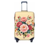 Beautiful Flower - Copertura protettiva per valigie da viaggio, adatta per bagagli da 45,7 a 81,7 cm, nero, viola, rosso, nero, X-Large