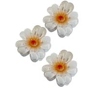 Beautiful Flower Hair Clips Set, 3 Pack Colorful Floral Hair Clamps for Women Girls, Elegant Artificial Accessories for Party Outfit Styling Decoration Gift 8x7x4cm