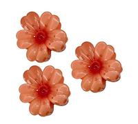 Beautiful Flower Hair Clips Set, 3 Pack Colorful Floral Hair Clamps for Women Girls, Elegant Artificial Accessories for Party Outfit Styling Decoration Gift 8x7x4cm