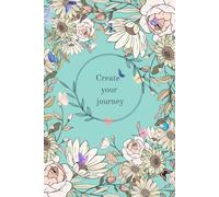 Beautiful Flower Notebook: pastel watercolour flowers notebook , 120 page lined 6"x9" [Blue Colour]