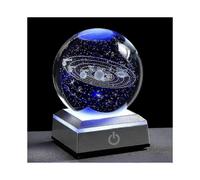 Beautiful Gift 3d Sun System Planets Model Globe with Led Base Home Decorative Ornament Astronomy Gifts Christmas Present (silver Base) 25-2