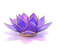 Beautiful grande viola 7 Chakra Fiore di Loto Candela Holder