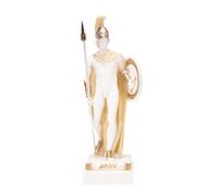 BEAUTIFUL GREEK STATUES Ares Marte Dio della Guerra Zeus Figlio Romano Statua Alabastro tono oro 19,1 cm