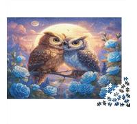 Beautiful Gufo -Rosa blu|| Puzzle Divertenti Per Tutta La Famiglia 1000pcs (75x50cm) Adulti