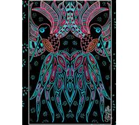 Beautiful, Hand-Painted, Exotic, Double Hummingbird Hardcover 200 Floral Detailed Page Unlined Journal, Art Pad, Drawing Book: Created By: Artist Mary Elisabeth Linder @ MaryEMade