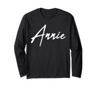 Beautiful Handwritten Font Annie Calligraphy Maglia a Manica