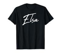 Beautiful Handwritten Font Elsa Calligraphy Maglietta