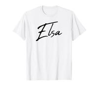 Beautiful Handwritten Font Elsa Calligraphy Maglietta