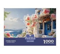 Beautiful House with White Walls 1000 Pcs Cartoncino Premium Puzzle Sea View Balcony Antistress Giocattoli Educativi Puzzle Per Adulti E Bambini 52x38cm/1000pcs