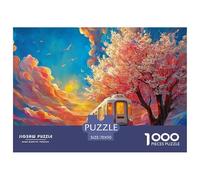 Beautiful Houses with Bougainvillea Flowers 1000 Pezzi Cartoncino Extra-spesso Bundle Di Puzzle Sea Beach Anti-stress Gioco in Famiglia Puzzle Per Adulti E Bambini 70x50cm/1000pcs