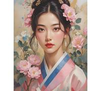 Beautiful Korean Woman in Hanbok Notebook: Lined Stationery for Writing, Travel Adventures, Language Study & Gifts