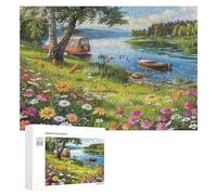 Beautiful Lakeside Scene Puzzle 300 Pezzi Attività Creativa IndoorPer Adulti E Ragazzi in Vacanza Gioco Educativo Rilassamento Pressione Ridotta A Casa 300 PCS