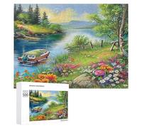 Beautiful Lakeside Scene Puzzle 500 Pezzi Relax E Intelligenza FamiliareGioco Per Adulti E Ragazzi Rilassamento Pressione Ridotta Idea Regalo Per Figlio A Natale 500 PCS