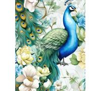 Beautiful Large Peacock Note Book For Women and Girls - Lined With 200 Pages 8.5 x 11 inch, Use as Diary, Journal or Sketching , Great As A Gift
